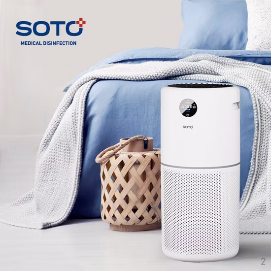 Soto-Y9 Smart Portable Medical Commercial UV Air Purifier with HEPA Filter Large Air Volume Activated Carbon Air Filtration Equipment for School/Office