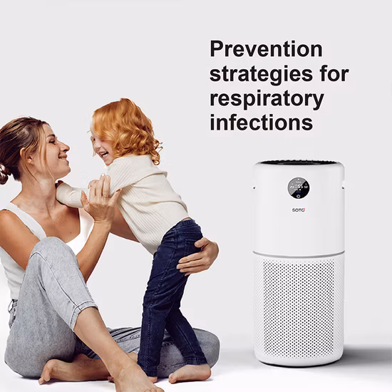 Soto-Y9 Smart Portable Medical Commercial UV Air Purifier with HEPA Filter Large Air Volume Activated Carbon Air Filtration Equipment for School/Office