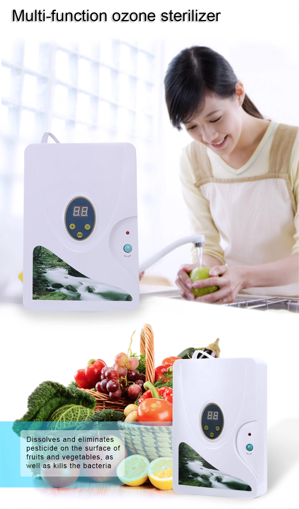 Kitchen Use Wash Fruit Vegetable Water Clean Ozone O3 Ozono Generator