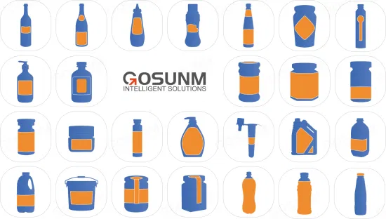 Gosunm Applicatore per etichettatura bottiglie Bottiglia di vetro Barattolo di birra Lattina Candela Bottiglia d'acqua Contenitore fiala Etichettatrice automatica per bottiglie